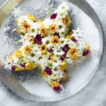 Cinq créations avec des chrysanthèmes