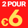 2 pour 6 euro