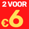 2 voor 6 euro