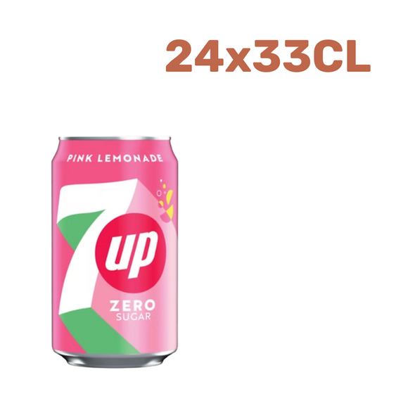 7up zero pink lemonade 24x33cl