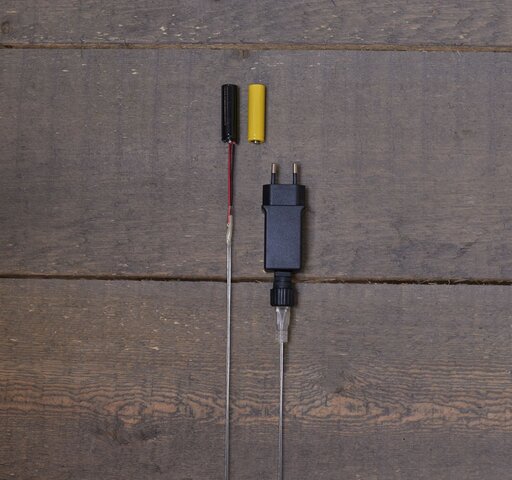 Aanloopsnoer 2xAA trafo 3,2V 4m