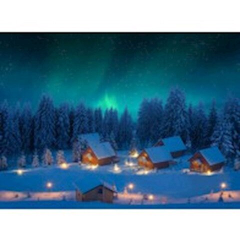 achtergrond led aurore boreales 76x56cm - afbeelding 1