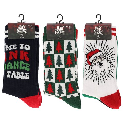Apollo adults X-mas sport socks 2pack 2ass - afbeelding 2