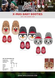 Apollo babies x-mas booties asst6