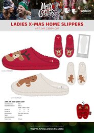 Apollo ladies x-mas home slippers asst1 - image 13