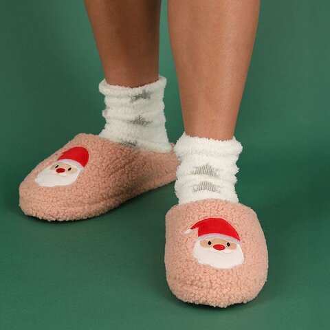 Apollo ladies x-mas home slippers asst1 - image 12