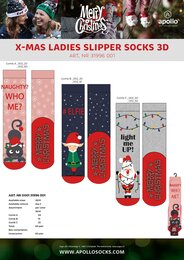 Apollo ladies X-mas slippersocks 3D 36-41 - afbeelding 2