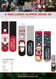 Apollo ladies X-mas slippersocks 3D 36-41 - afbeelding 5