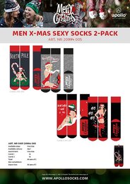 Apollo men x-mas sexy socks 2-pack asst 2 - afbeelding 1