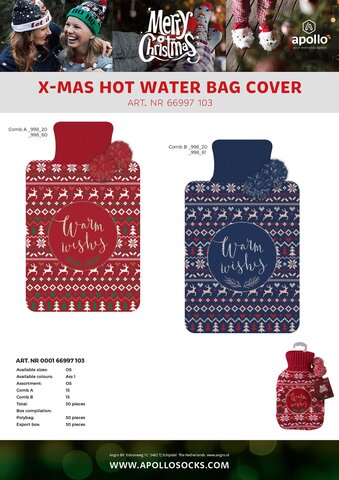 Apollo X-mas hot water bag cover OS