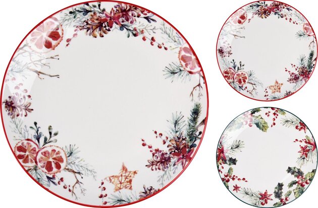 Assiette 27cm porcelaine Noel