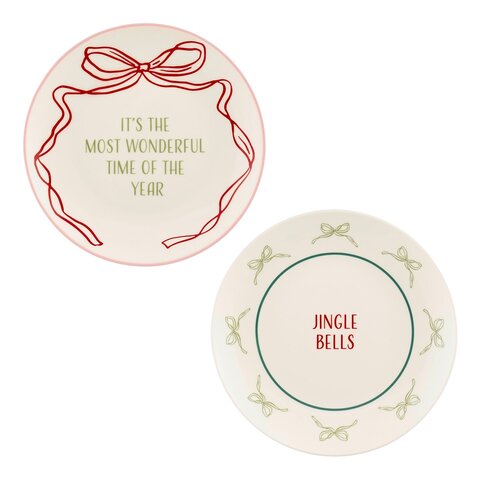 Assiette D20cm Sofia rouge vert 2ass