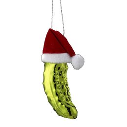 Augurk met kerstmuts