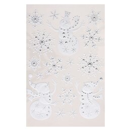 Autocoll strass flocons neige 29x41cm