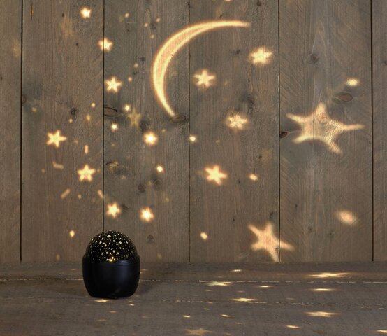 b.o. projector ster 11,5x13cm led warm wit 3xaa