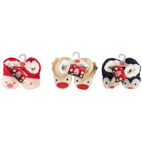 baby knitted booties x-mas - image 2
