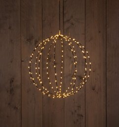 Bal D40cm 192Led zwart classic warm
