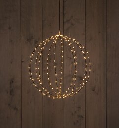 Bal D50cm 216Led zwart classic warm