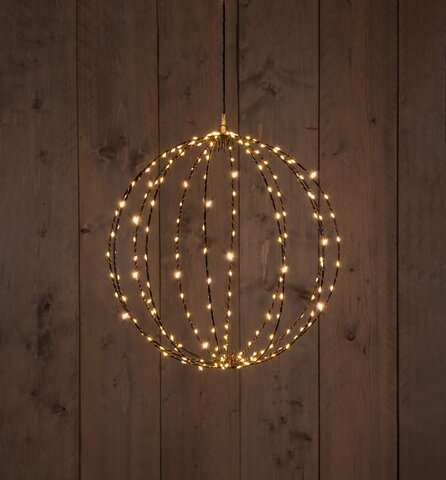 Bal zwart D40cm 192Led classic warm