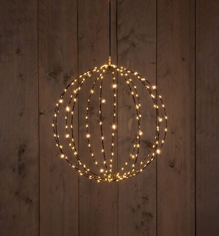 Bal zwart D50cm 216Led classic warm