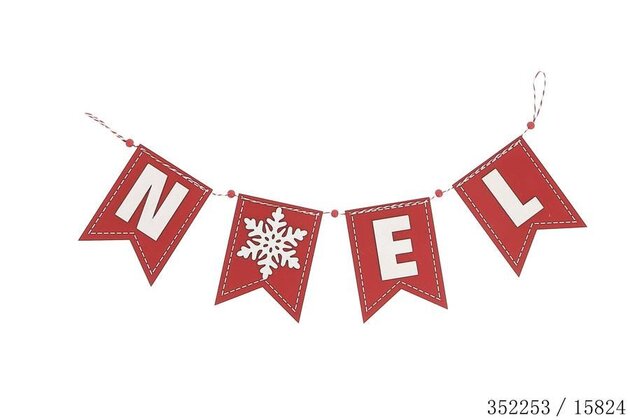 Banner Noël 112x15cm - rood