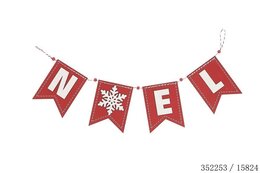 Banner Noël 112x15cm - rood