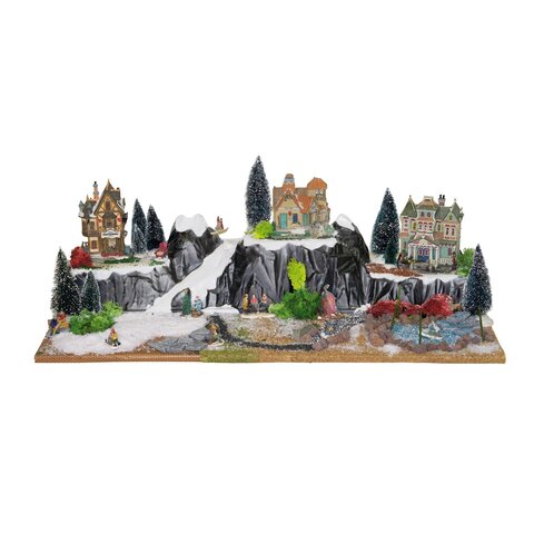 base village de noel trois vallées 120x22cm - image 2