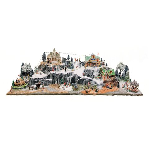 basis kerstdorp bergdorp 120x40cm - afbeelding 2
