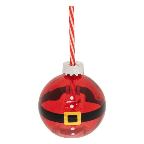 Beker kerstbal D10xH20cm 2ass