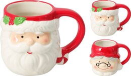 Beker Kerstman D10cm 2ass