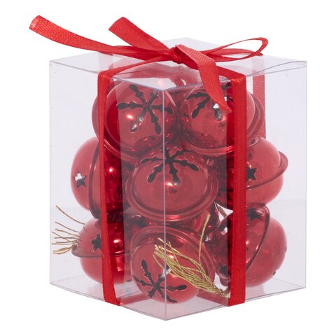 Belletje D3cm 12stuks rood