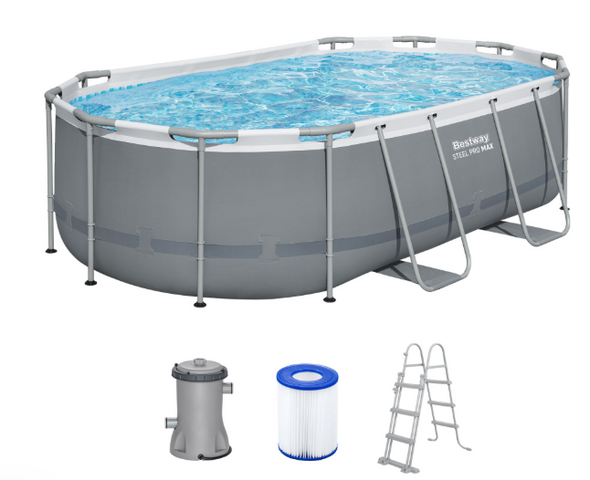 Bestway® Steel Pro MAX™ Ovale Bovengrondse Zwembad Set 4,27 m x 2,50 m x 1,00 m