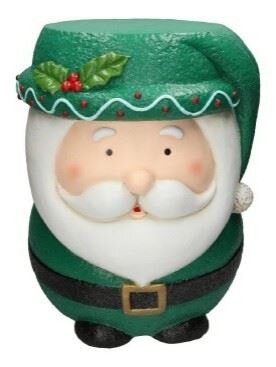 Bijzettafel Kerstman D27/36xH44cm groen