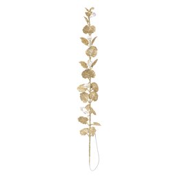 Bladeren H35cm goud glitter