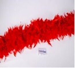 Boa rode pluimen 155cm - afbeelding 1