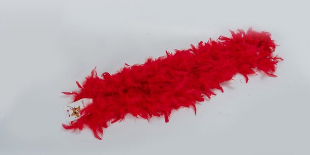 Boa rode pluimen 155cm - afbeelding 2