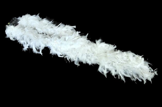 boa wit zilverdraad 45g 155cm