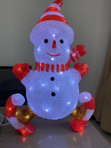 Bonhomme de neige extérieur 60L H50cm - image 2