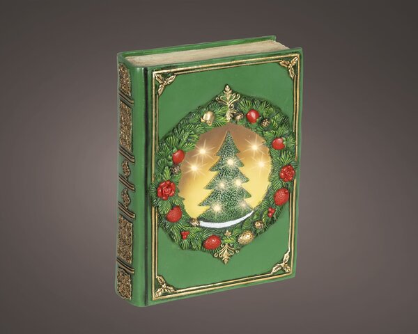 Book nook 6x16x22cm Kerst Led groen