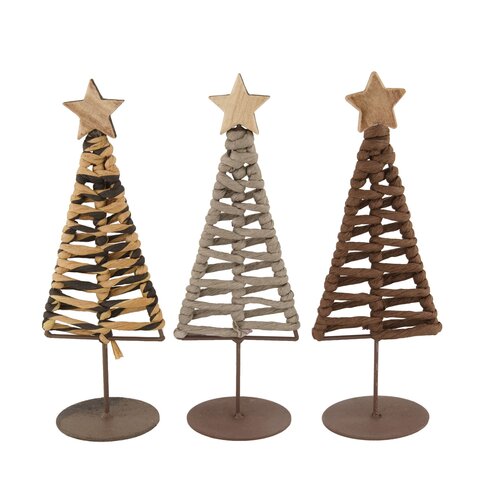 Boom gevlochten op voet 10x10x27cm