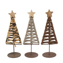 Boom gevlochten op voet 10x10x27cm