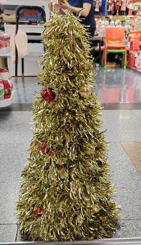 Boom tinsel 48cm - goud