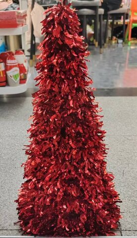 Boom tinsel 48cm - rood