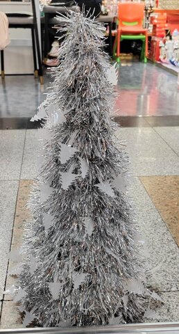 Boom tinsel 48cm - zilver