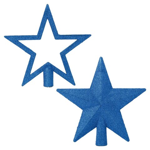 Boomtopper ster H20cm blauw