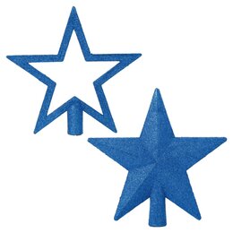 Boomtopper ster H20cm blauw