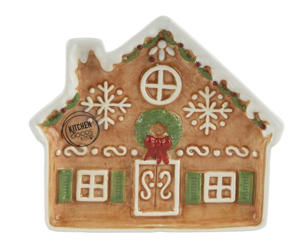 Bord 15x14cm peperkoekhuis