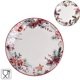 Bord 27cm porselein kerst