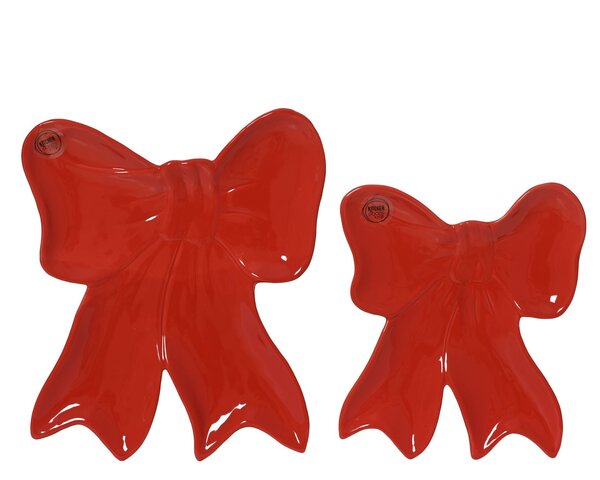 Bord 30x27cm strik rood