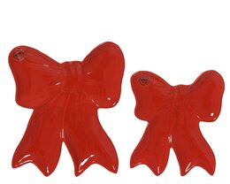 Bord 30x27cm strik rood